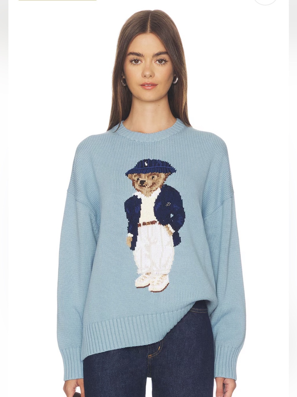 Polo Ralph Lauren Polo Bear Crewneck Sweater in Light Blue